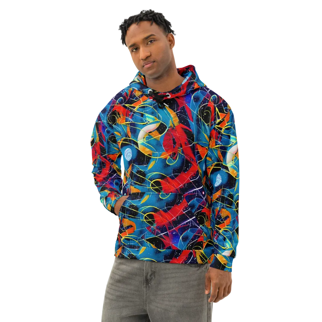 Astral Shatter on Cotton Hoodie — Left Front