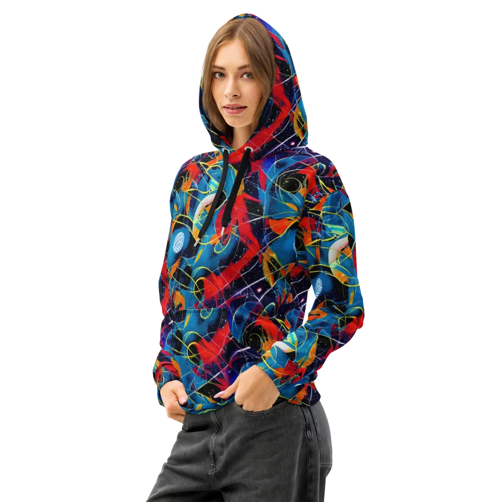 Astral Shatter on Cotton Hoodie — Left Front