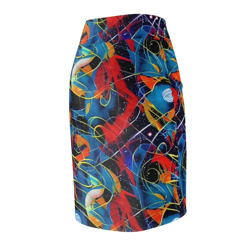 Astral Shatter on Pencil Skirt — Back Side