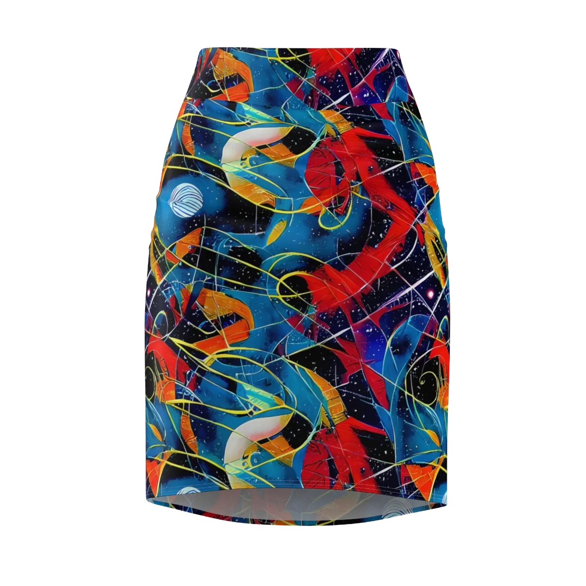 Astral Shatter on Pencil Skirt — Front