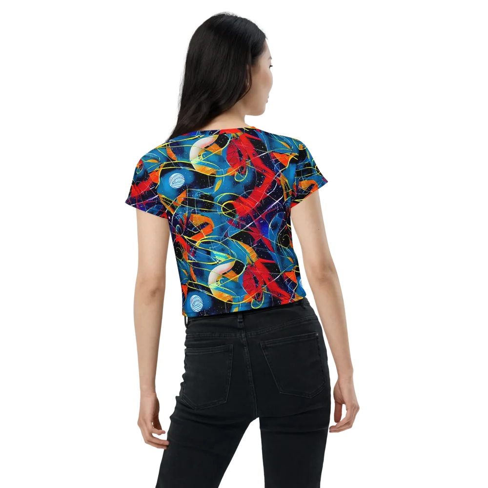 Astral Shatter on Crop Tee — Back