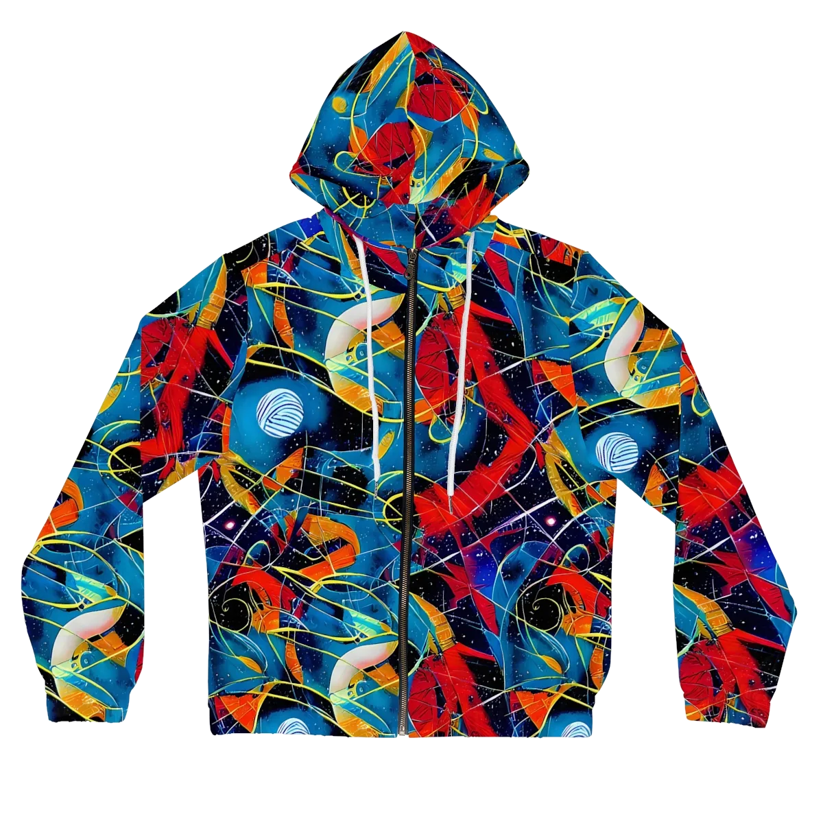 Astral Shatter on Women's Full-Zip Hoodie — Front