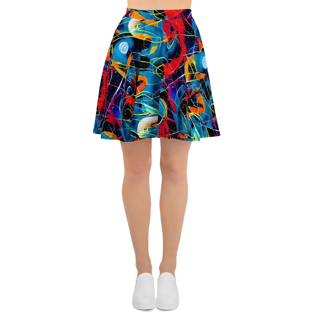 Astral Shatter on Skater Skirt — Front