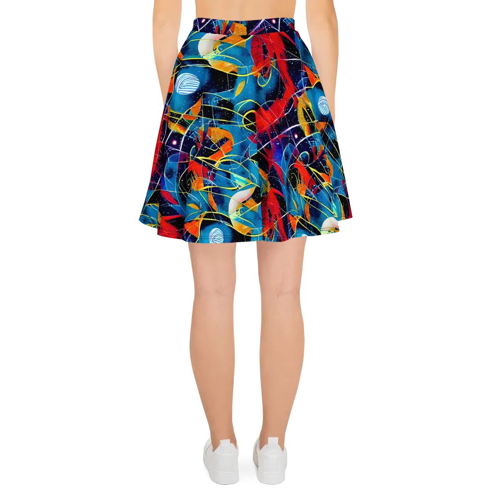 Astral Shatter on Skater Skirt — Back