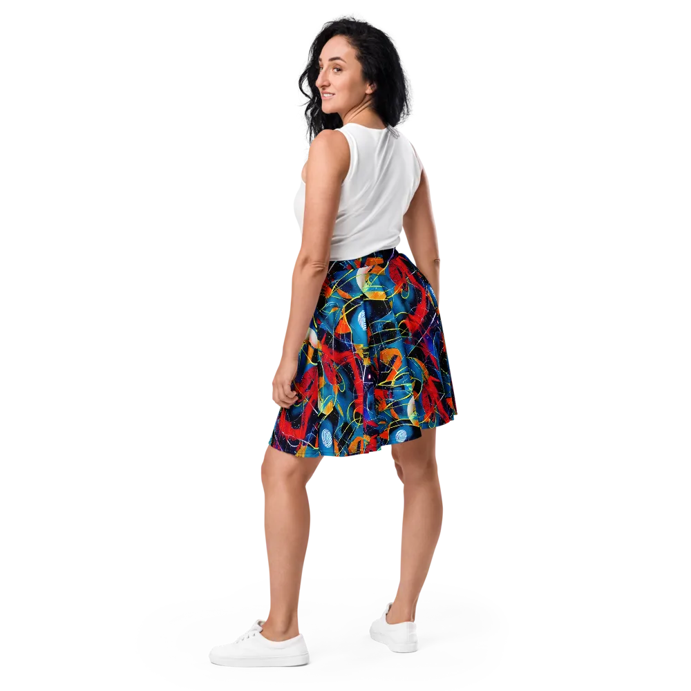 Astral Shatter on Skater Skirt — Back