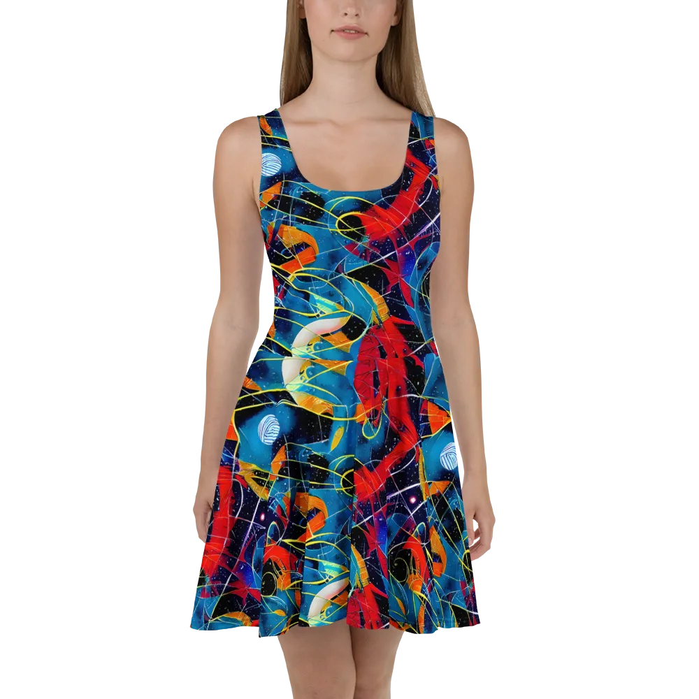 Astral Shatter on Skater Dress — Front