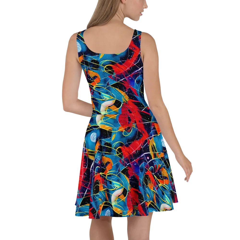 Astral Shatter on Skater Dress — Back