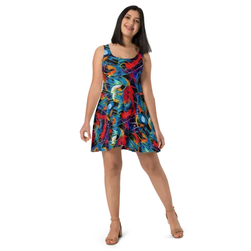 Astral Shatter on a Skater Dress