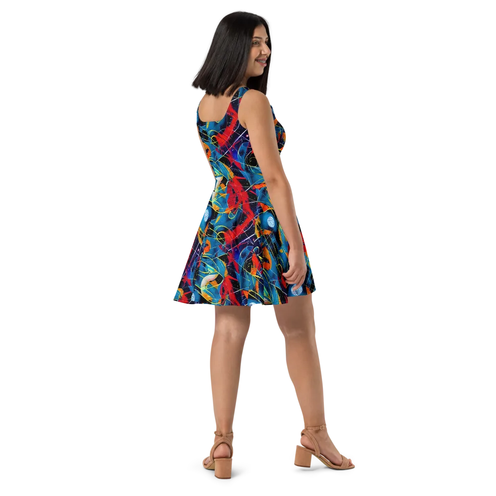Astral Shatter on Skater Dress — Right