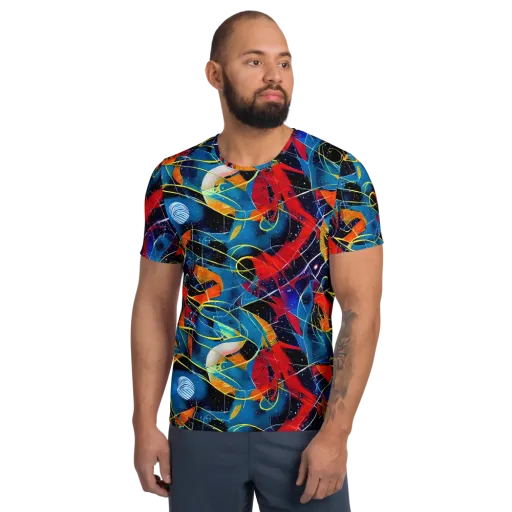 Astral Shatter on a Men's Athletic T-Shirt