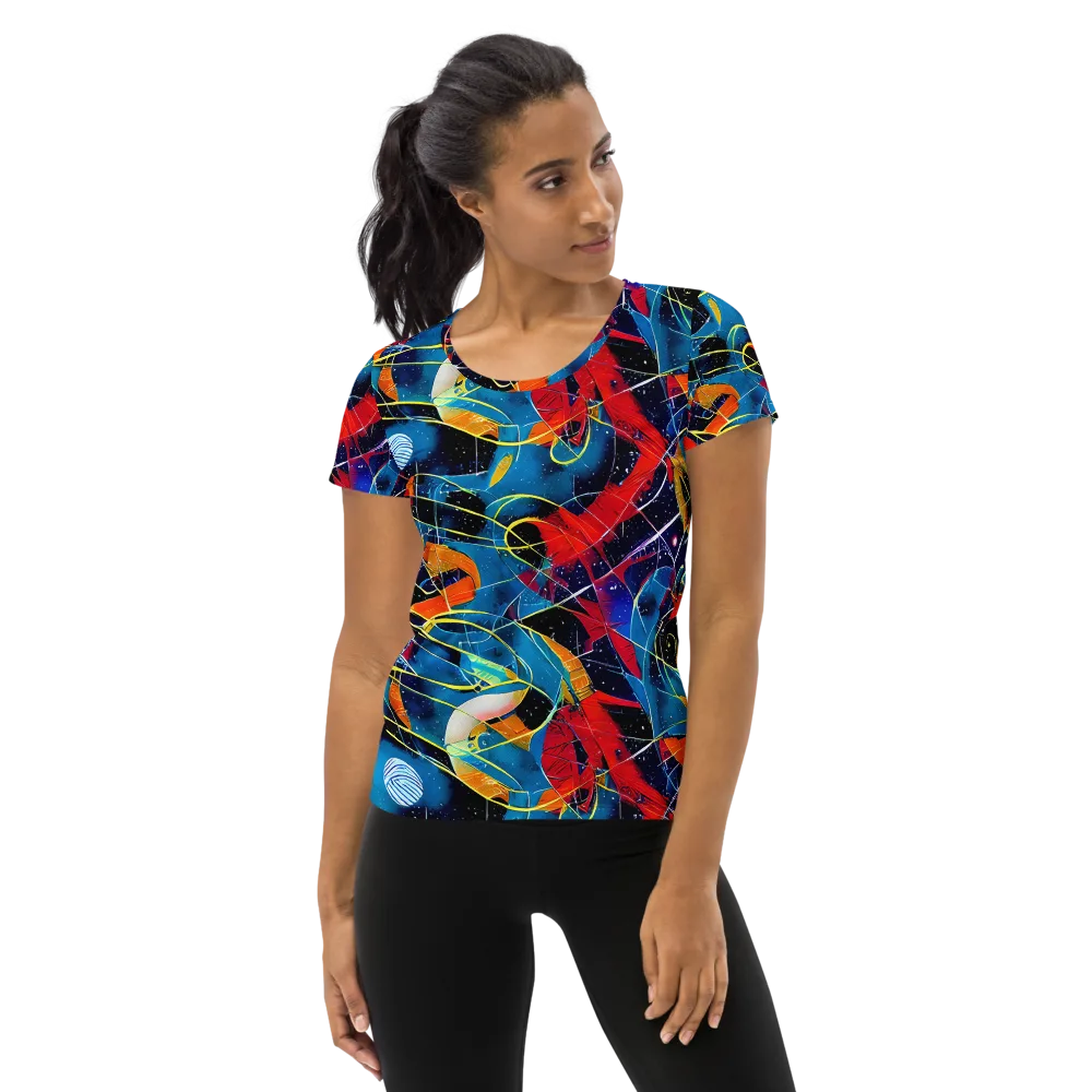 Astral Shatter on Women's Athletic T-Shirt — Front