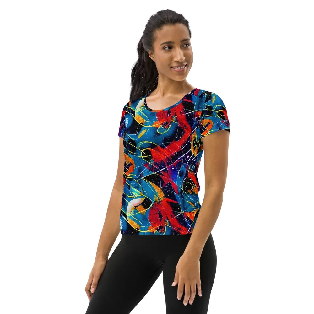 Astral Shatter on Women's Athletic T-Shirt — Left