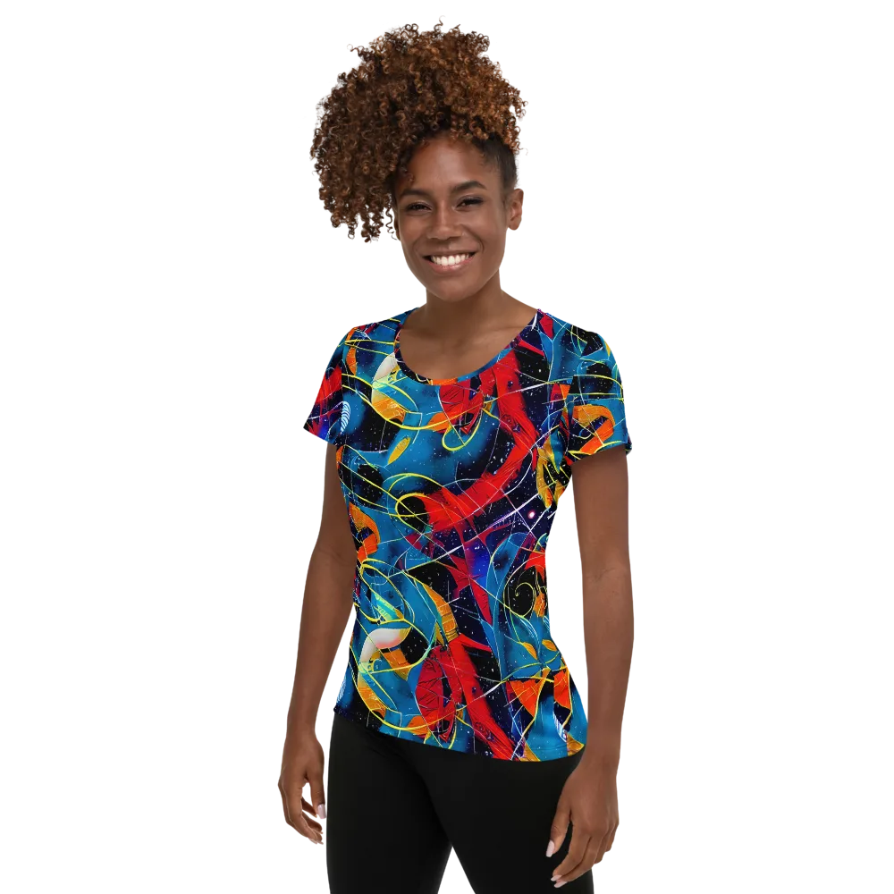Astral Shatter on Women's Athletic T-Shirt — Left