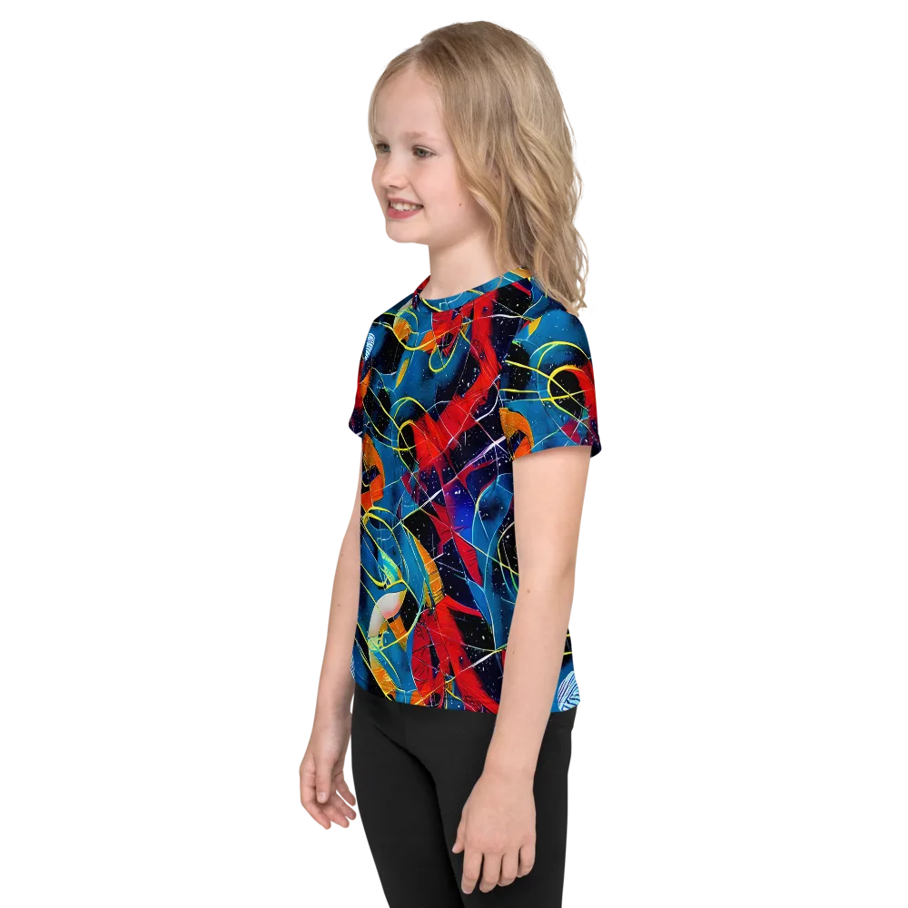 Astral Shatter on Kids Crew Neck T-Shirt — Left