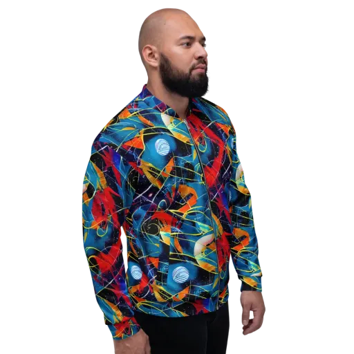 Astral Shatter on a Bomber Jacket