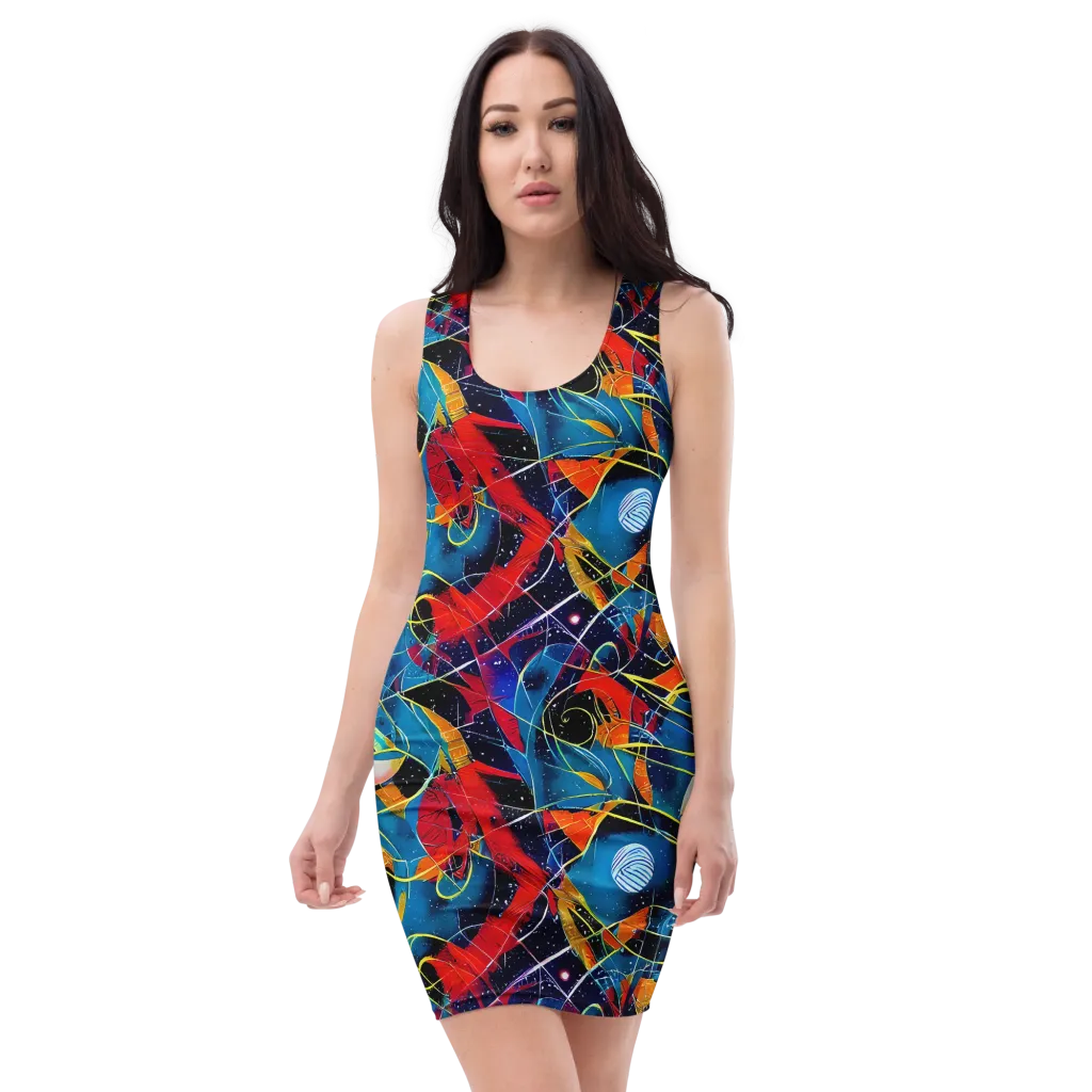 Astral Shatter on Bodycon Dress — Front