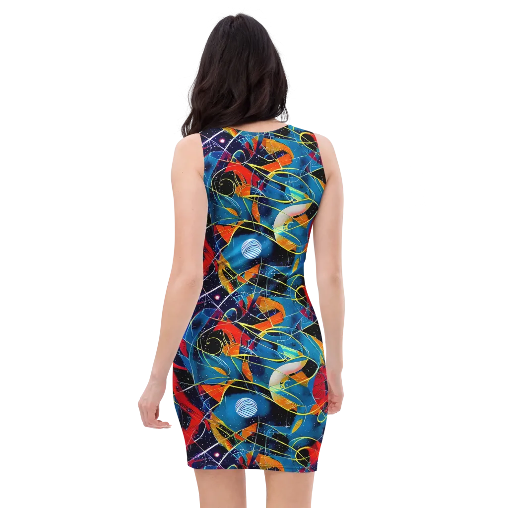 Astral Shatter on Bodycon Dress — Back