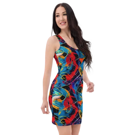 Astral Shatter on a Bodycon Dress