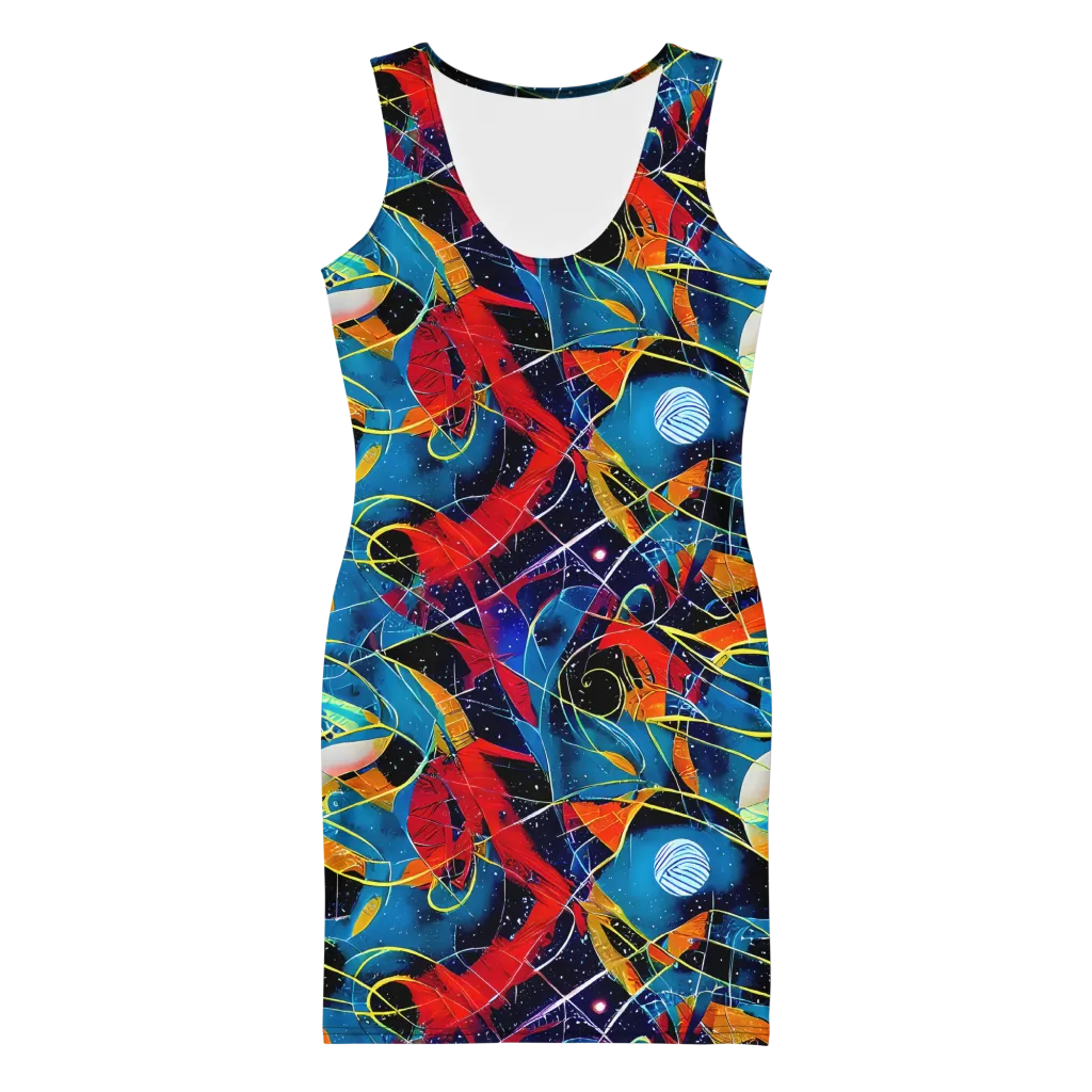 Astral Shatter on Bodycon Dress — Front