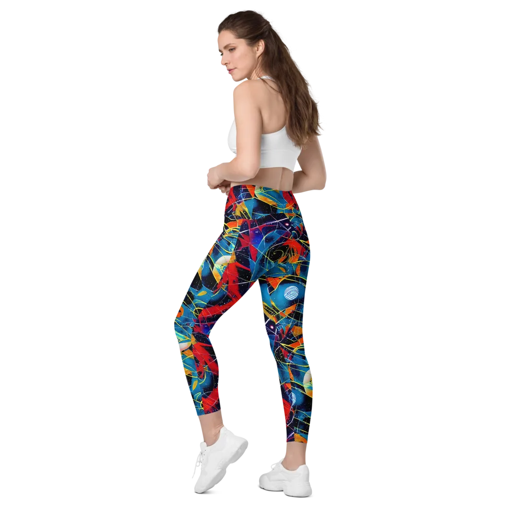 Astral Shatter on Leggings with Pockets — Left Back