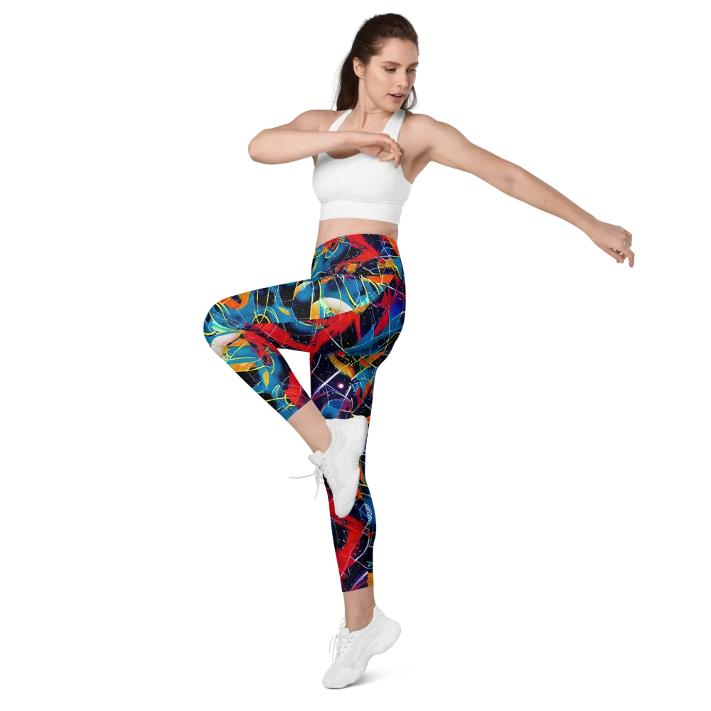 Astral Shatter on Leggings with Pockets — Left Front