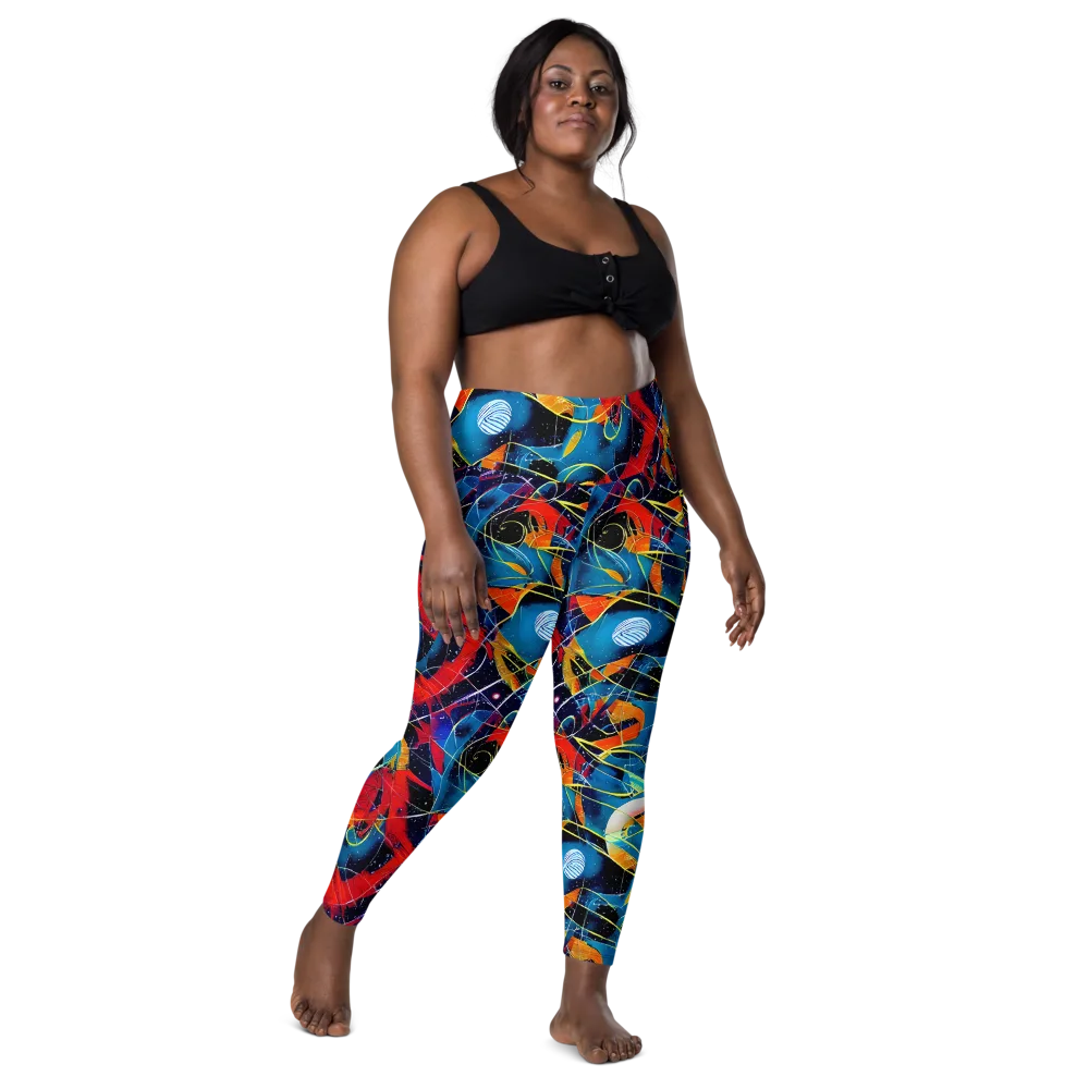 Astral Shatter on Leggings with Pockets — Front