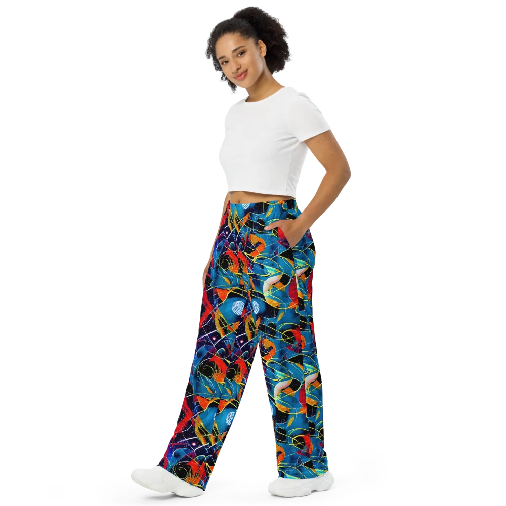 Astral Shatter on Wide-Leg Pants — Left Front