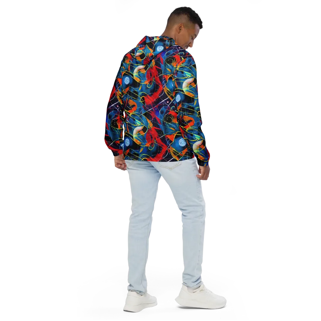 Astral Shatter on Men's Windbreaker — Back