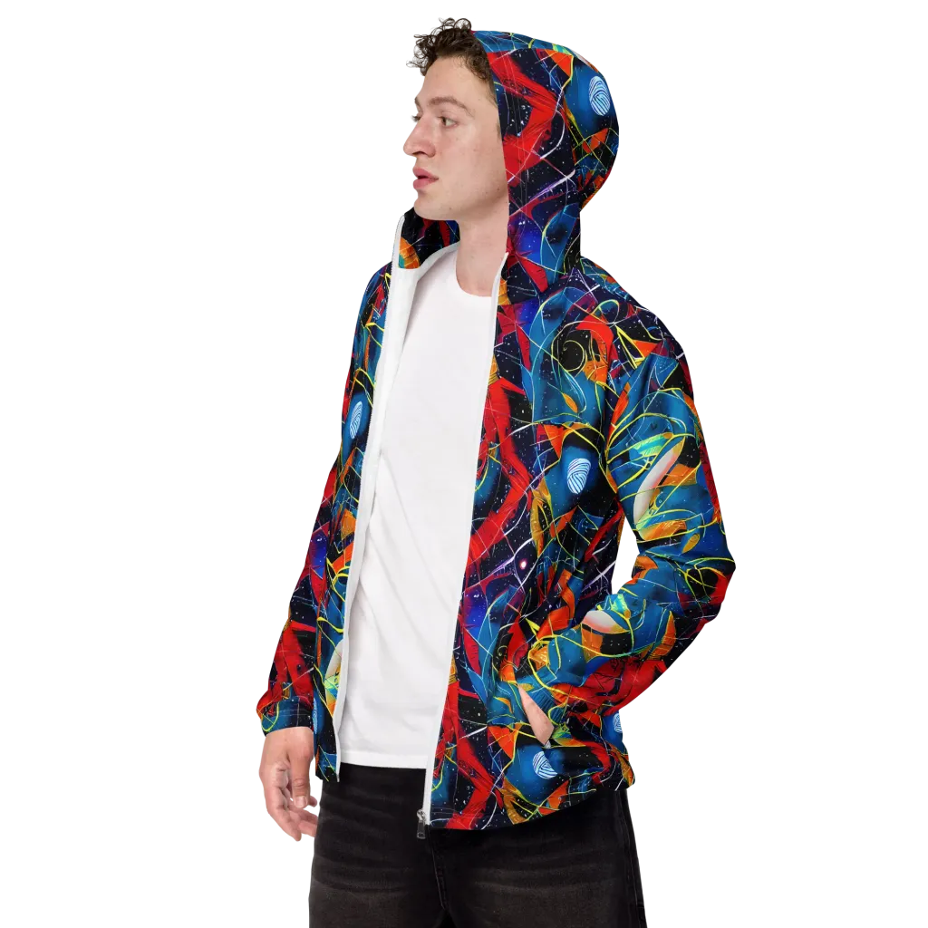 Astral Shatter on Men's Windbreaker — Left Front