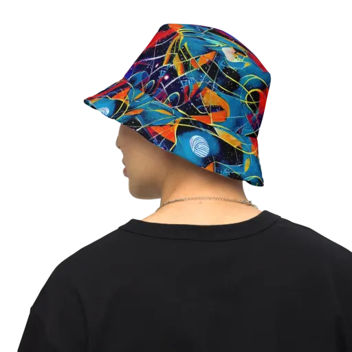 Astral Shatter on a Reversible Bucket Hat