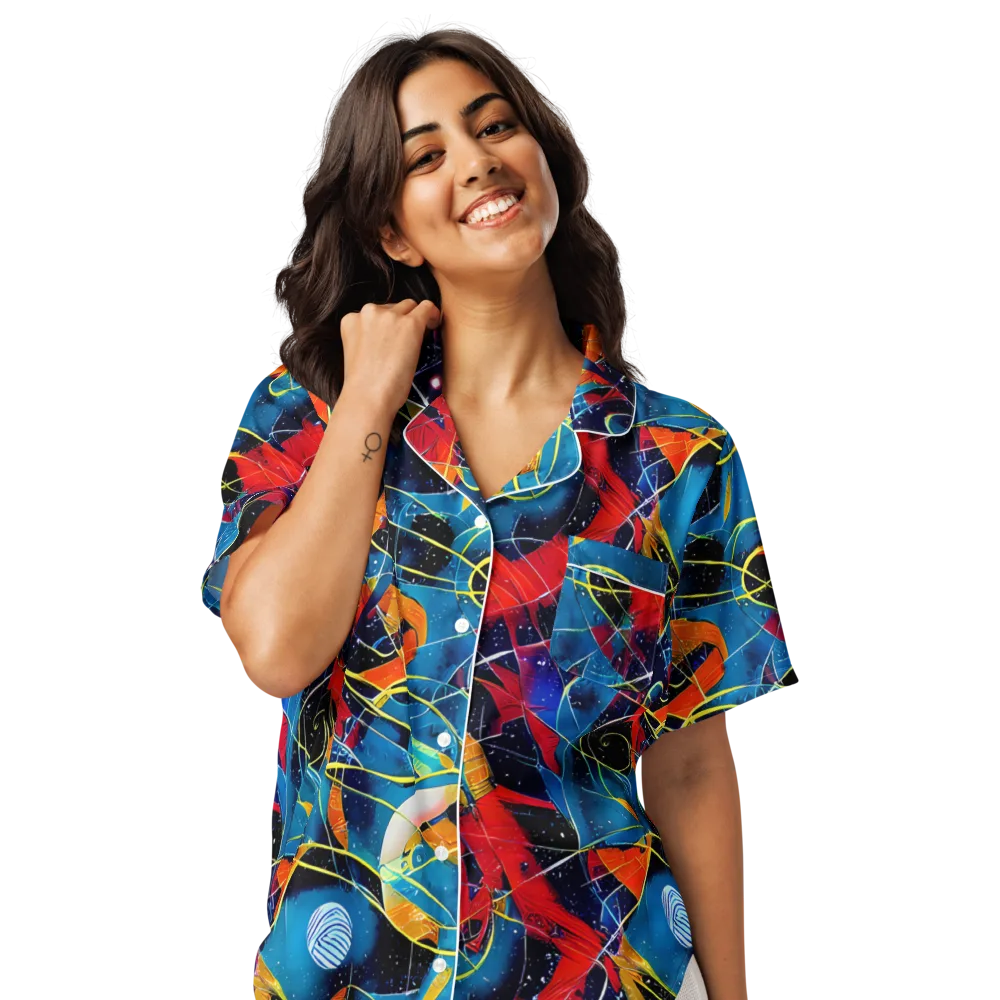 Astral Shatter on Women's Short Sleeve Pajama Top — Front