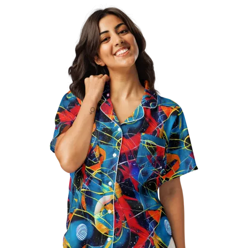 Astral Shatter on a Women's Short Sleeve Pajama Top