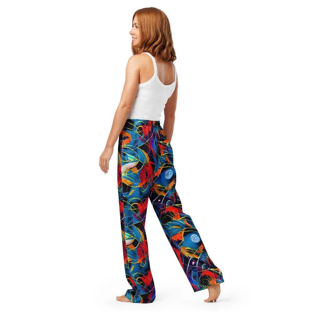Astral Shatter on Women's Pajama Pants — Back