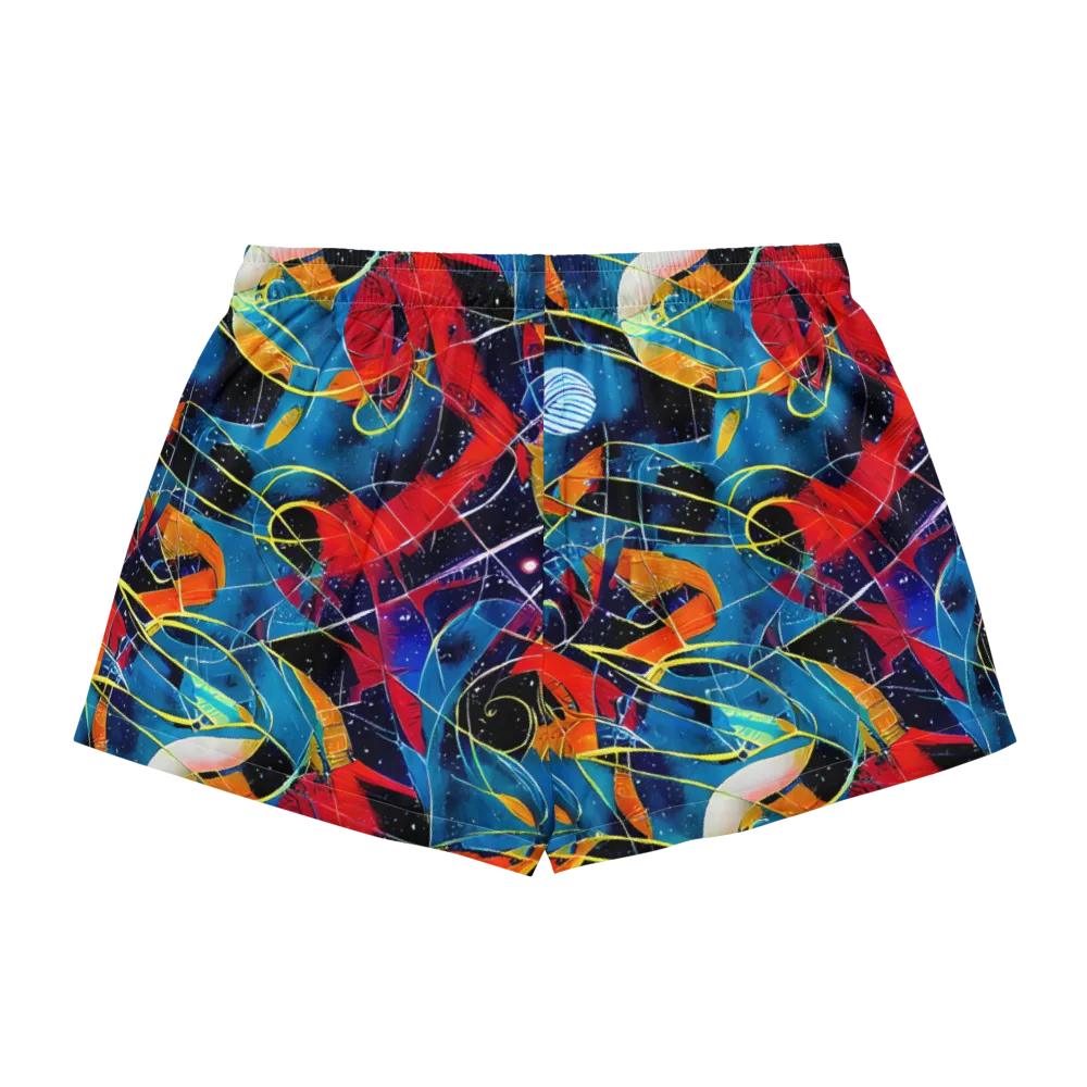 Astral Shatter on Women's Pajama Shorts — Back