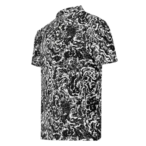 Midnight Static on a Men's Slim Fit Polo Shirt
