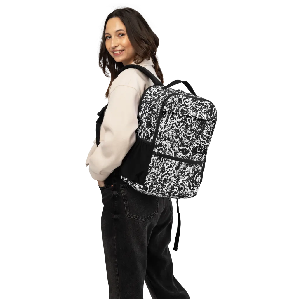 Midnight Static on Utility Backpack — Back