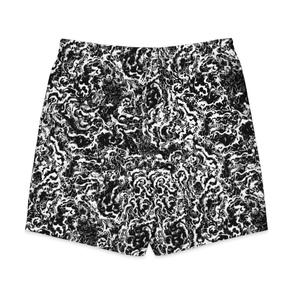 Midnight Static on Men's Board Shorts — Back