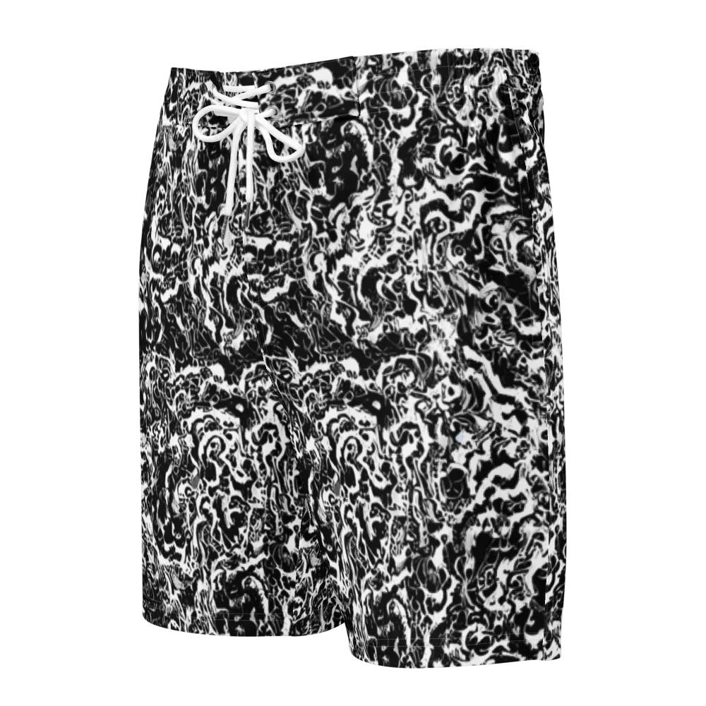 Midnight Static on Men's Board Shorts — Front