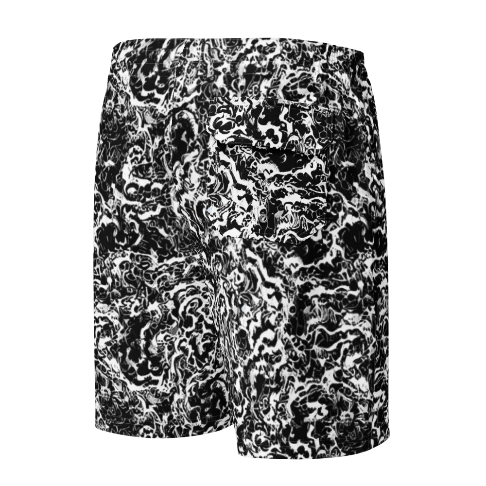 Midnight Static on Men's Board Shorts — Back