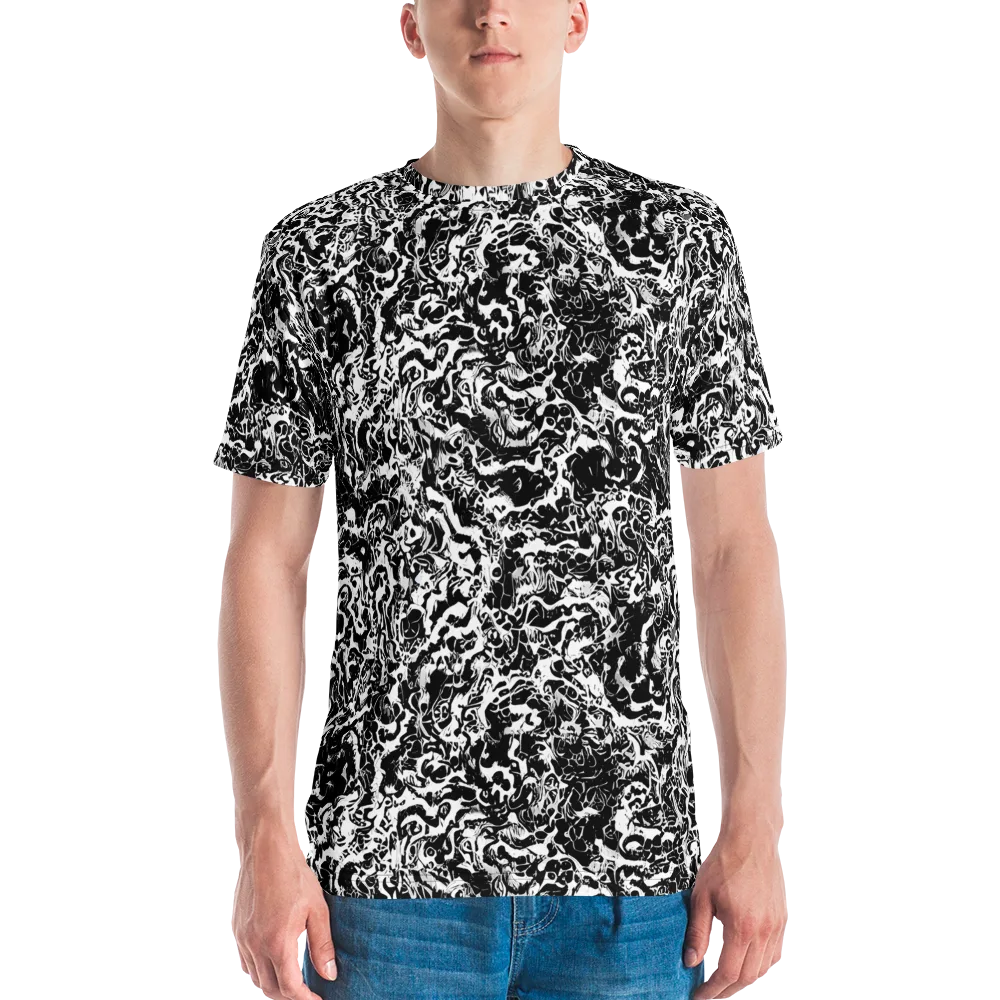 Midnight Static on Men's Crew Neck T-Shirt — Front