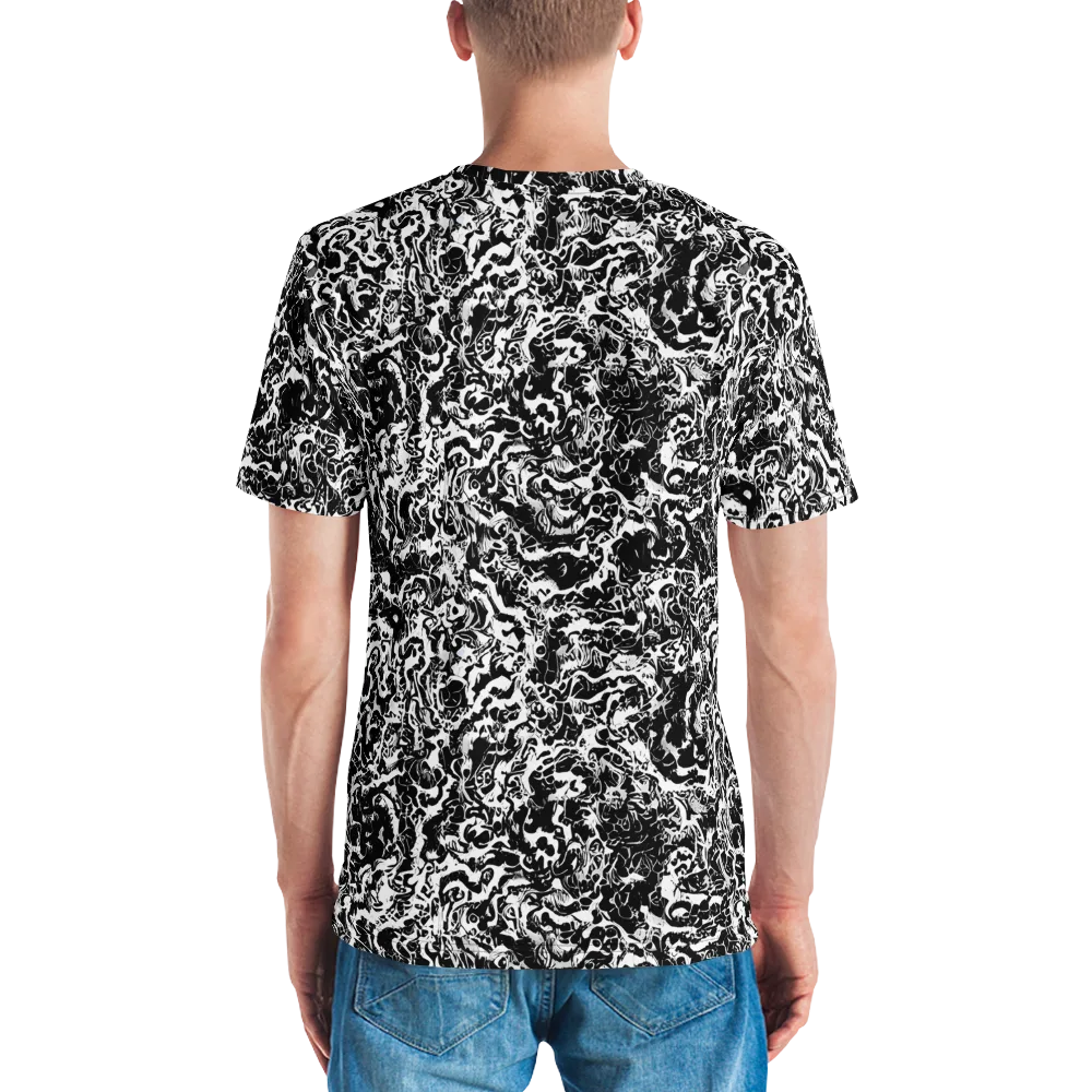 Midnight Static on Men's Crew Neck T-Shirt — Back