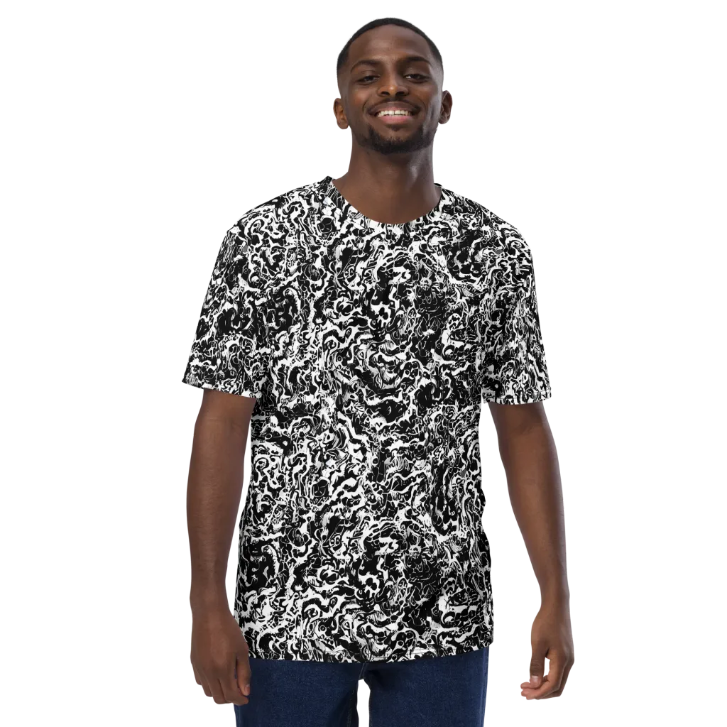 Midnight Static on Men's Crew Neck T-Shirt — Front