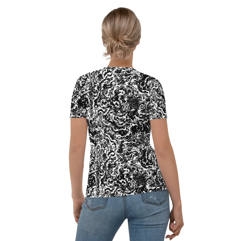 Midnight Static on Women's Crew Neck T-Shirt — Back