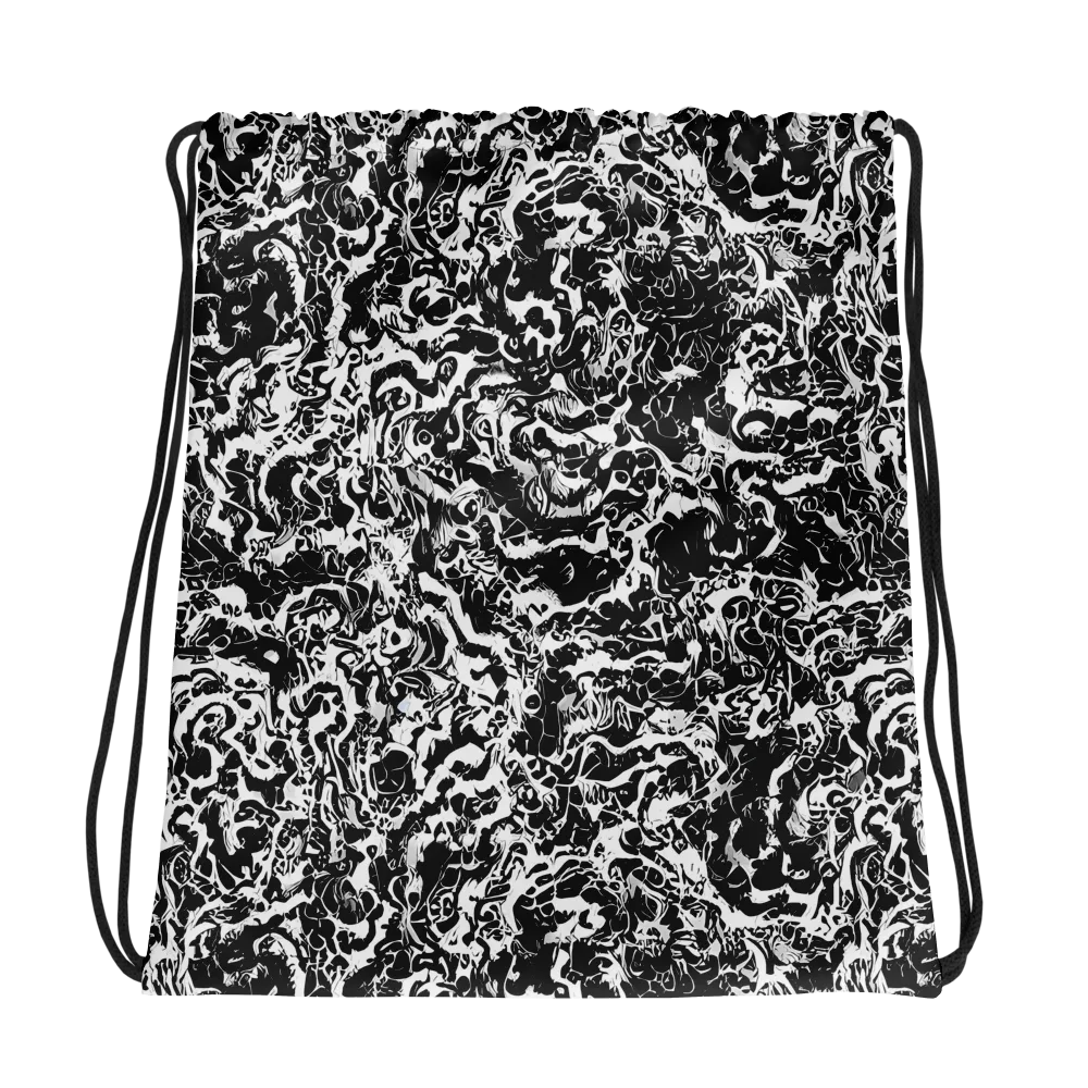 Midnight Static on Drawstring Bag — Photo