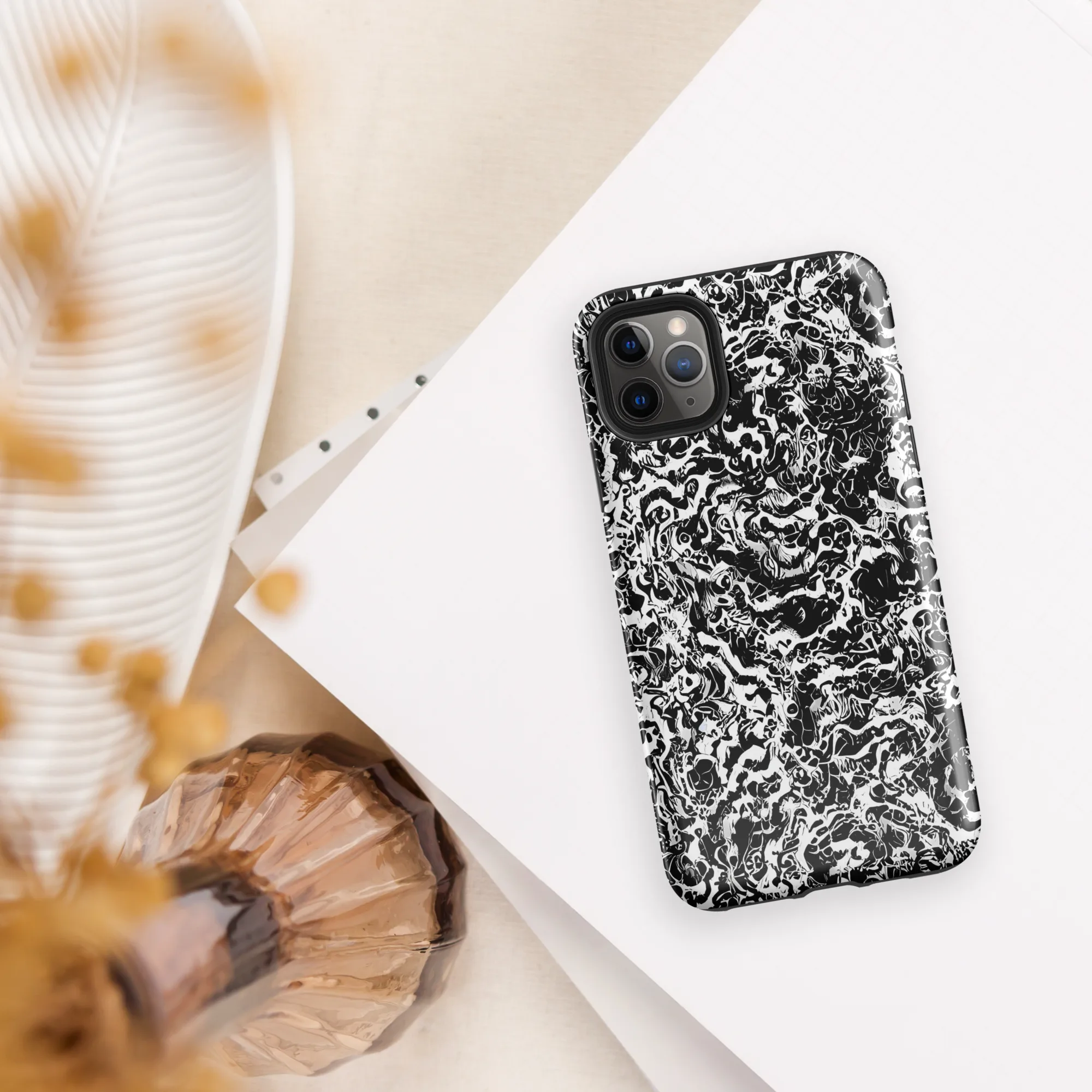 Midnight Static on Tough Case for iPhone® — Front