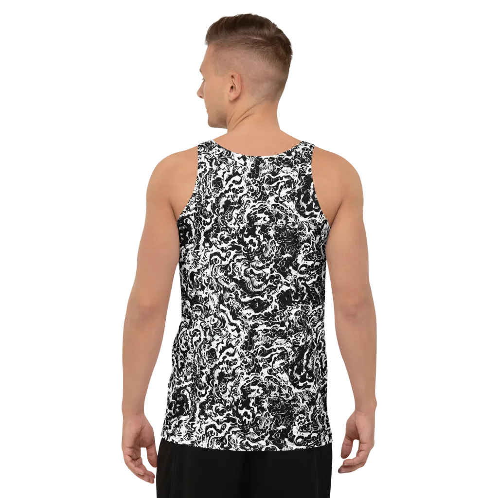 Midnight Static on Men's Tank Top — Back