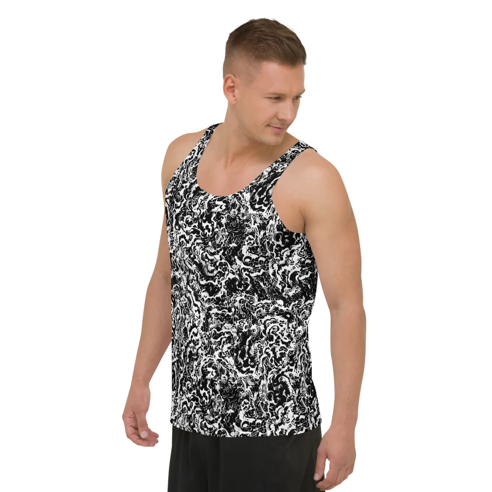 Midnight Static on Men's Tank Top — Left Front