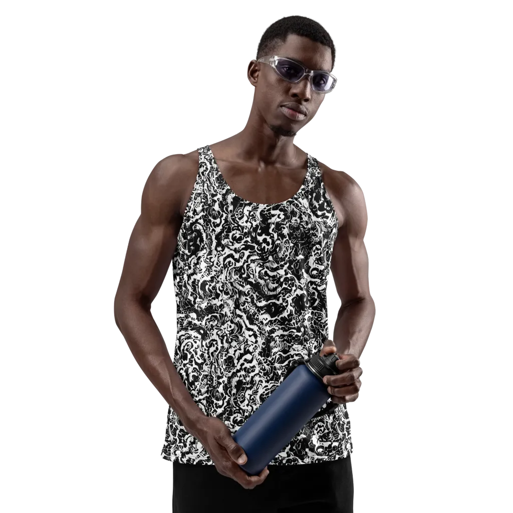 Midnight Static on Men's Tank Top — Front