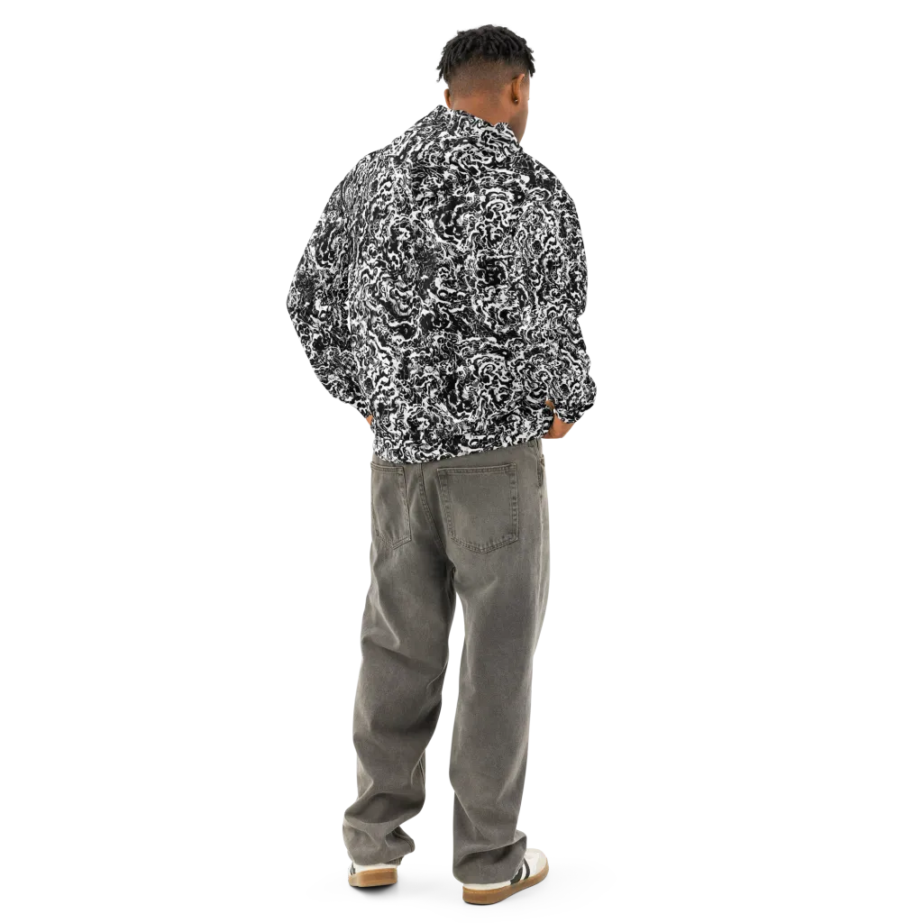 Midnight Static on Cotton Hoodie — Back