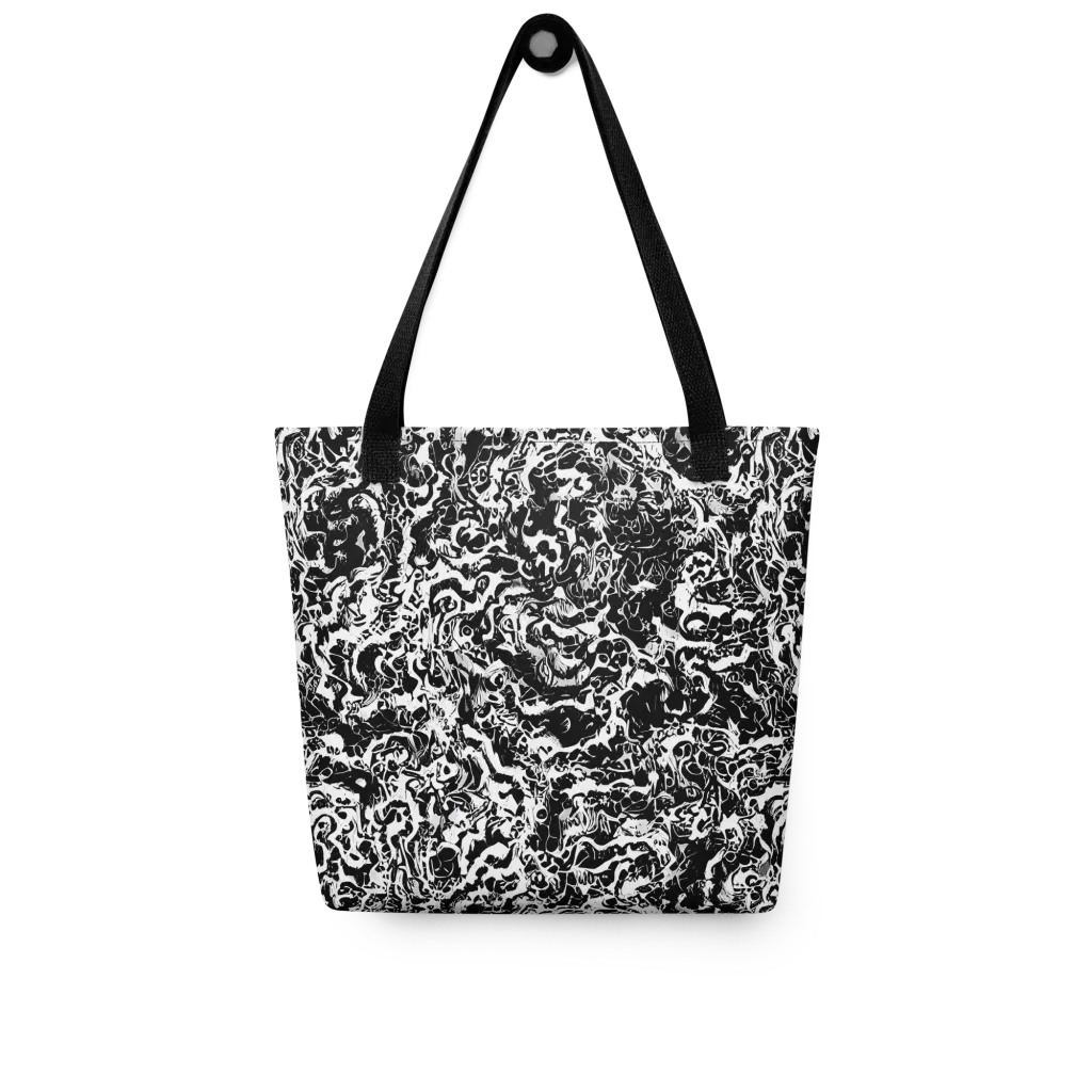 Midnight Static on Tote Bag — Front